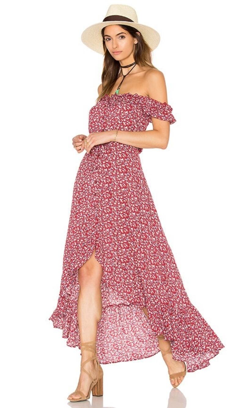 NWT Auguste The Open Road Willow Day Dress Baby Blooms Maroon Boho Floral Size 4